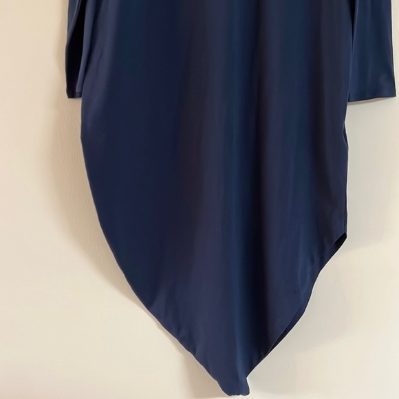 NWT Universal Standard Iconic Long Sleeve V Neck Geneva Dress Navy - Picture 8 of 11